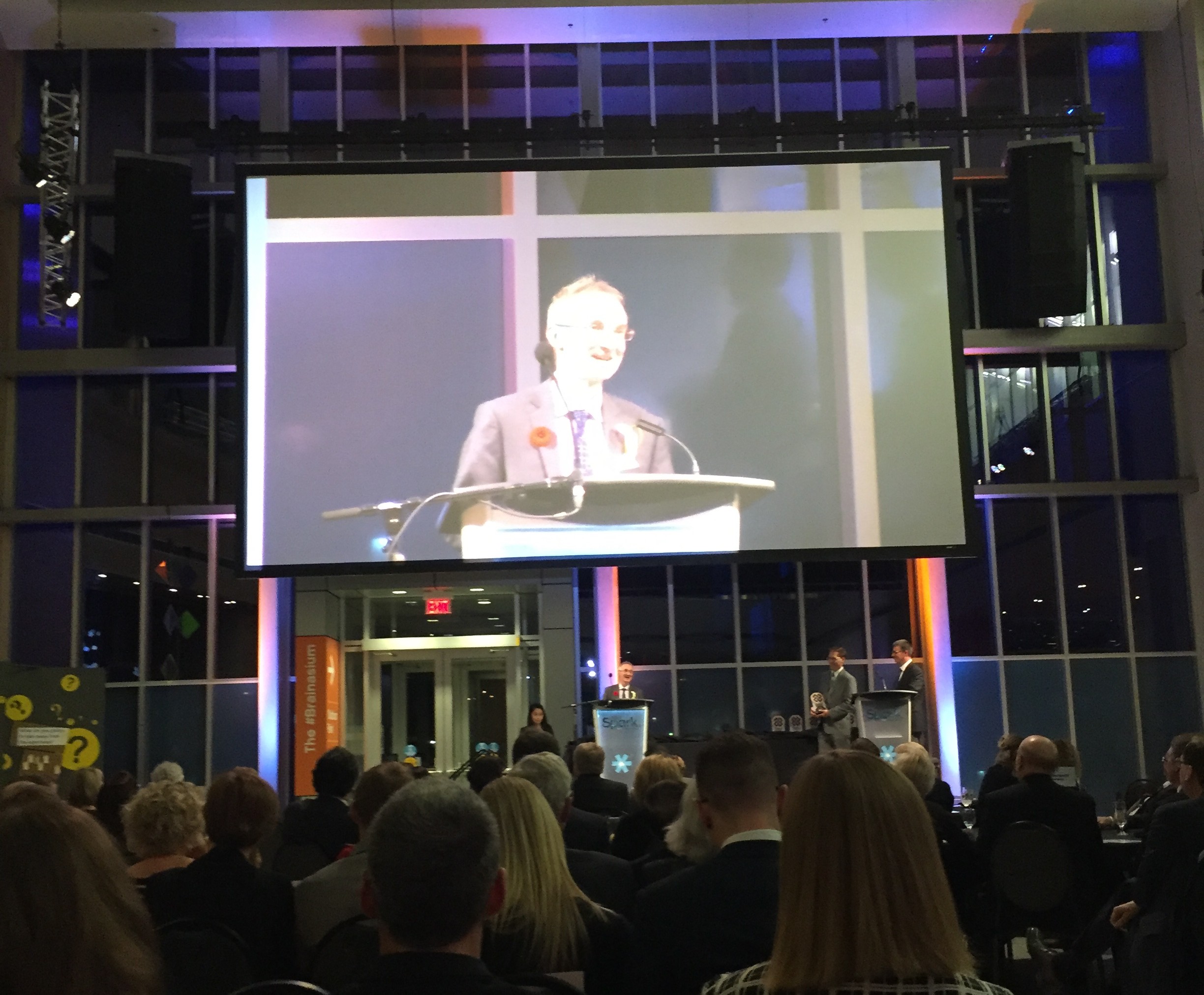 Brief notes from the stage after announcing The LINDSAY Virtual Human team as the winner in the category of Innovation in Information and Communications Technology