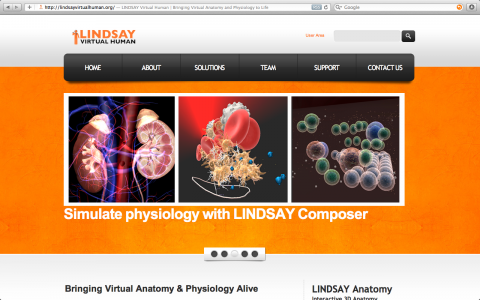 Original design of our LINDSAY website at its first launch